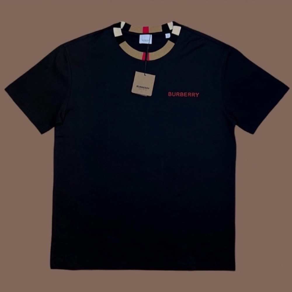 Burberry Men's Icon Stripe Collar T-shirt